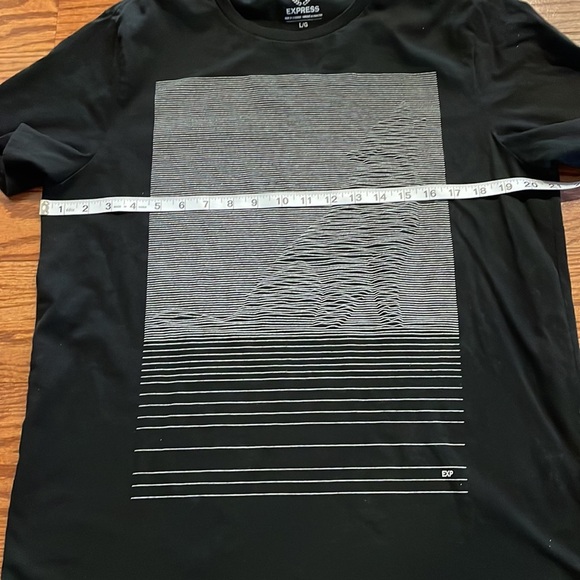 Express MENS WOLF 3D print tee shirt short sleeve blank white geometric size L - Picture 9 of 9